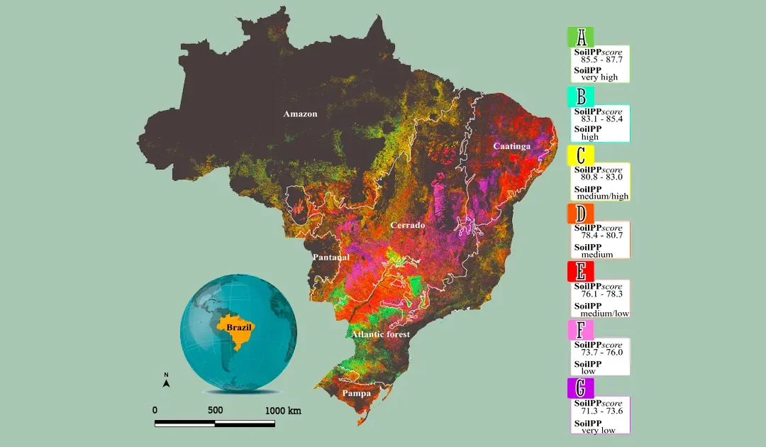 Método desenvolvido na USP calcula o potencial produtivo dos solos agrícolas nos municípios brasileiros