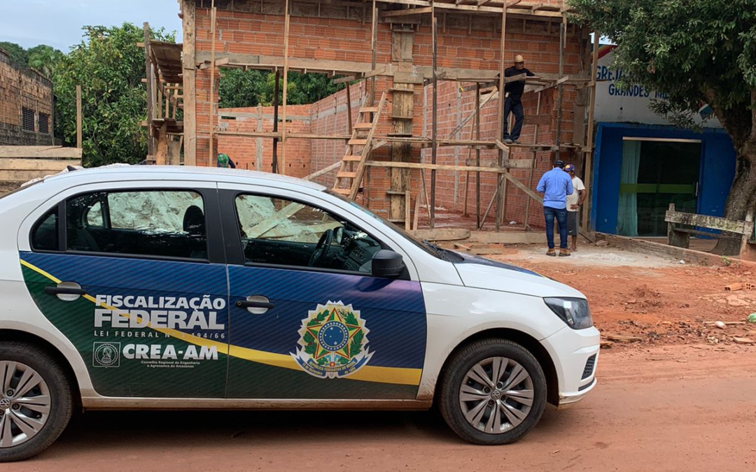 CREA-AM intensifica ações de fiscalizações em obras nos municípios do Amazonas