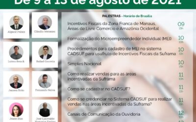 Suframa abre inscrições para I Jornada de Incentivos Fiscais