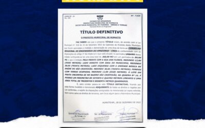 Prefeitura de Humaitá emite o título definitivo do terreno doado para Inspetoria do CREA-AM