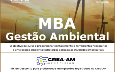 Parceria CREA-AM com UFPR (Universidade Federal do Paraná) concede desconto no MBA em Gestão Ambiental