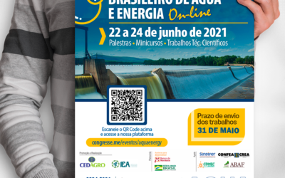 Congresso Tecnológico Brasileiro de Água e Energia Online – Aquaenergy prorrogou o prazo para envio dos trabalhos técnicos científicos