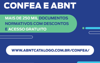 Parceria Confea/Crea e ABNT assegura descontos de 50% nos cursos praticados pela ABNT e 66% na compra de normas técnicas