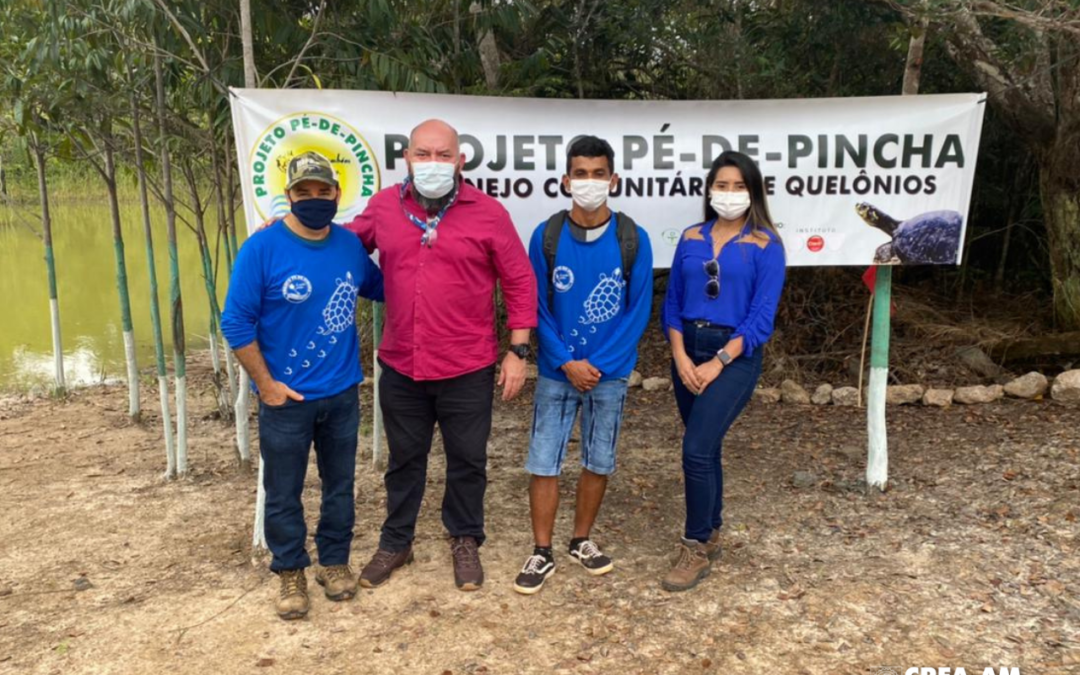 GT BR-319 participa de soltura de quelônios de Igapó-Açu.