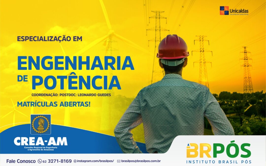 Instituto Brasil Pós realiza Evento: Engenharia de Potência com desconto para profissionais adimplentes com o Crea
