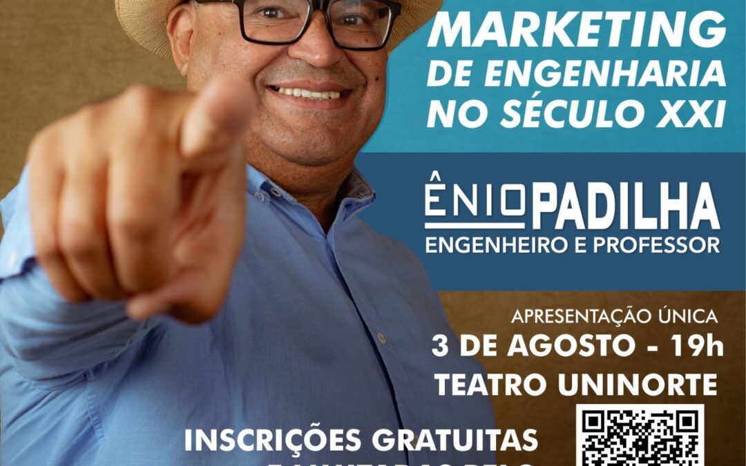 Crea-AM fará palestra gratuita em agosto com o professor, engenheiro e escritor Ênio Padilha