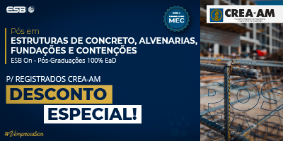 ESB On Pós-graduações, em parceria com o CREA AM, oferece Pós-Graduação 100% EaD