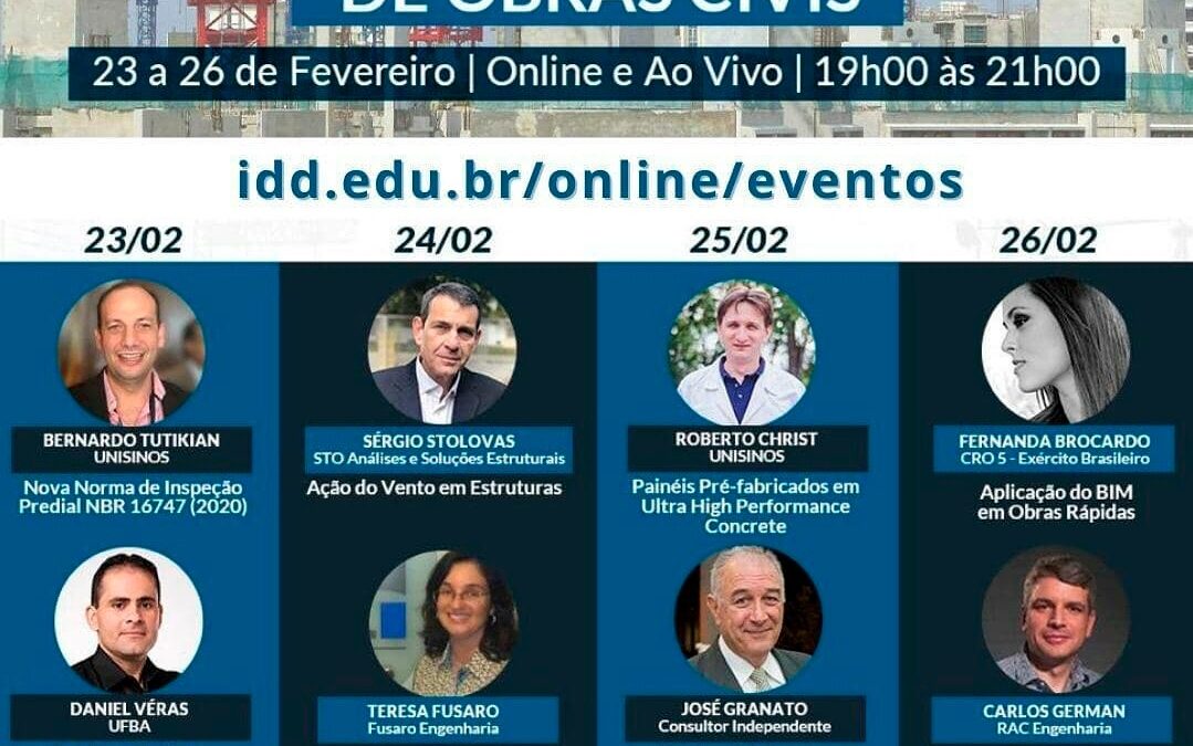 Prazo para se inscrever no 1º Seminário Nacional de Obras Civis termina hoje