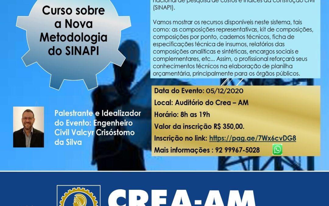 Curso sobre Nova Metodologia do SINAPI