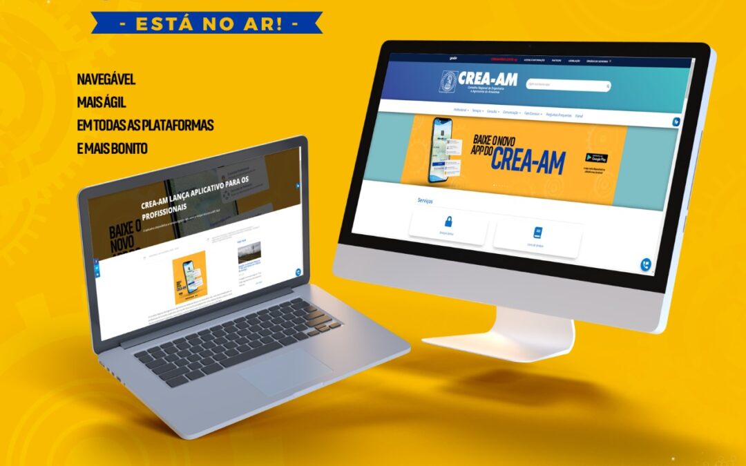 Crea-AM lança novo site para melhor atender aos profissionais do sistema