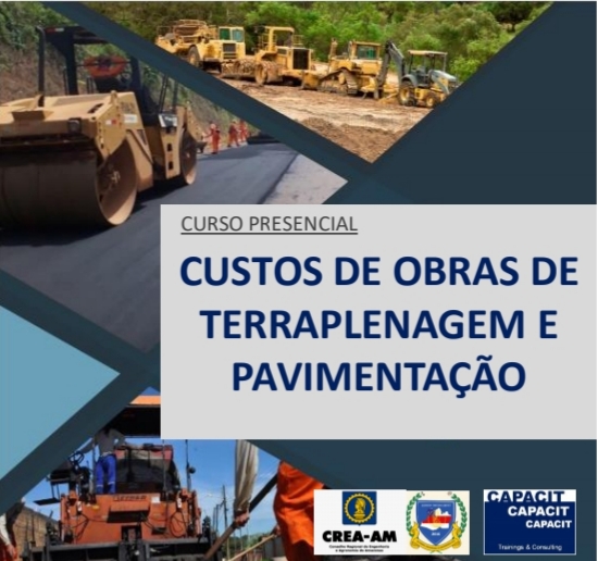CAPACIT oferece curso sobre Custos de obras de terraplanagem e pavimentação