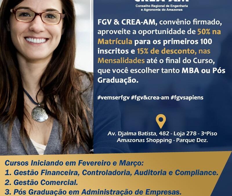 Crea Amazonas firma convênio com FGV