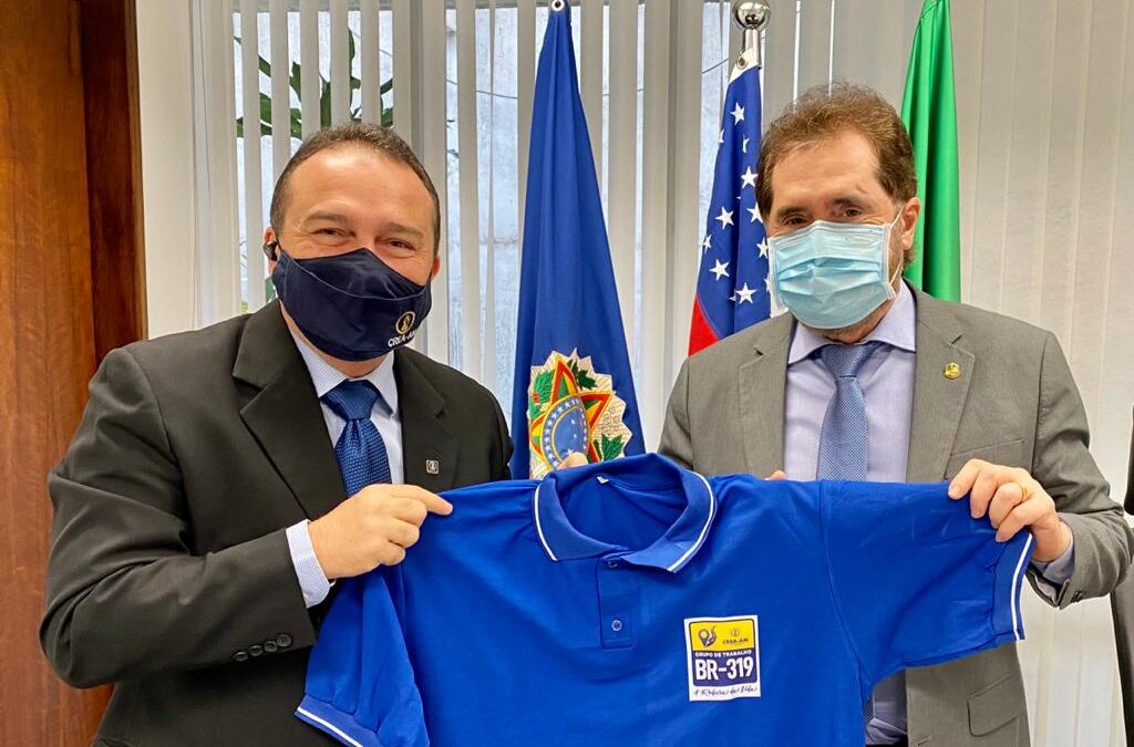 Presidente do CREA-AM, Afonso Lins apresenta GT da BR-319 para Senador Plinio Valério e Deputado Marcelo Ramos