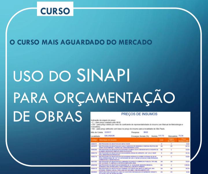 Capacit Treinamentos promove curso “Uso do Sinapi para orçamentação de obras”