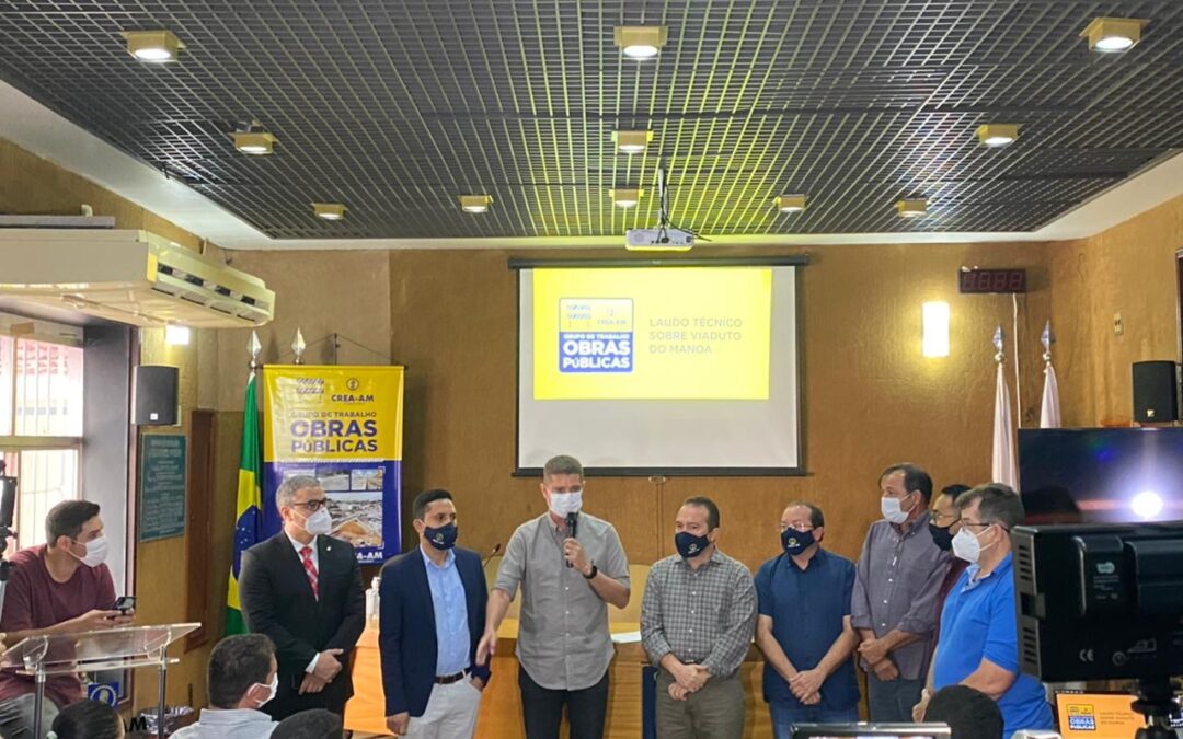 Crea-AM entrega laudo técnico do viaduto do Manoa ao vice-prefeito