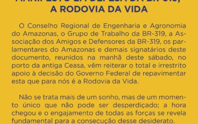 GT da BR-319 promove Adesivaço e chama atenção para a recuperação da Rodovia da Vida