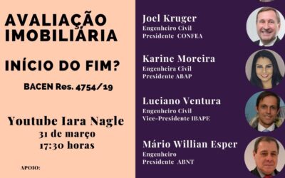 Associação Brasileira de Engenheiros e Arquitetos promove Live sobre Resolução do Bacen Nº 4.754/2019