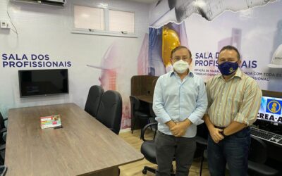 Presidente do Crea-AM apresenta Sala dos Profissionais para Presidente da Abenc-AM