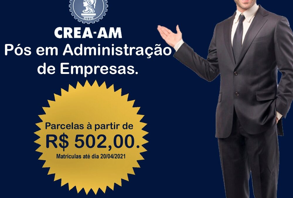 FGV oferece desconto em curso de pós graduação para profissionais adimplentes com o Crea-AM