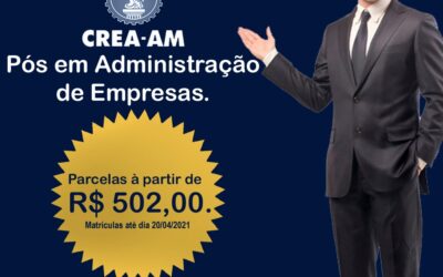 FGV oferece desconto em curso de pós graduação para profissionais adimplentes com o Crea-AM