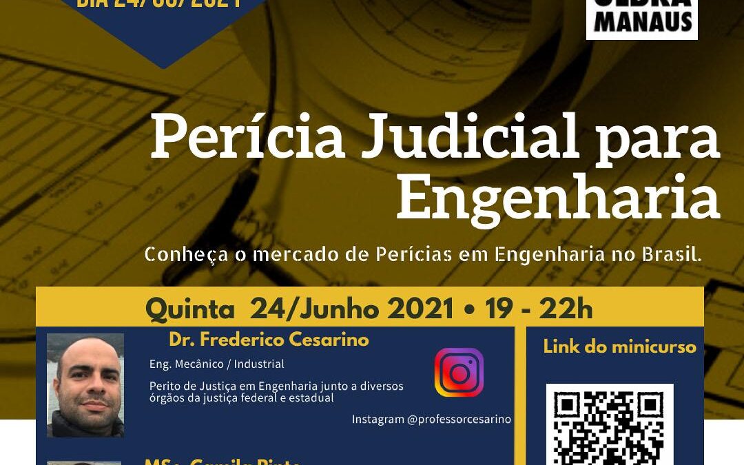 Minicurso virtual, gratuito de Perícia Judicial, acontece nesta quarta-feira, 24