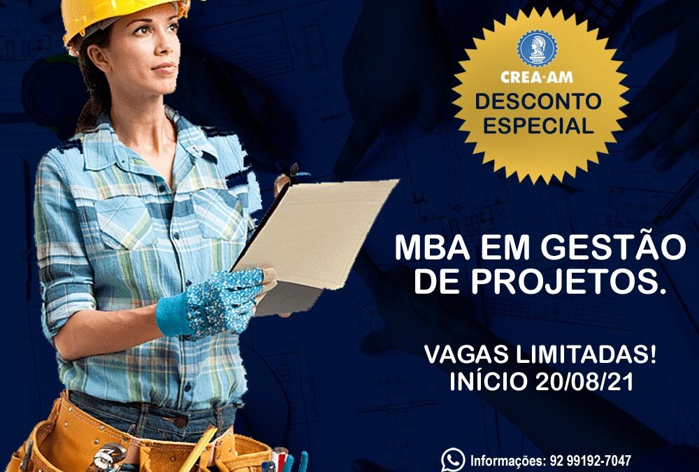 FGV, em parceria com o Crea-AM, está com vagas abertas para MBA em Gestão de Projetos