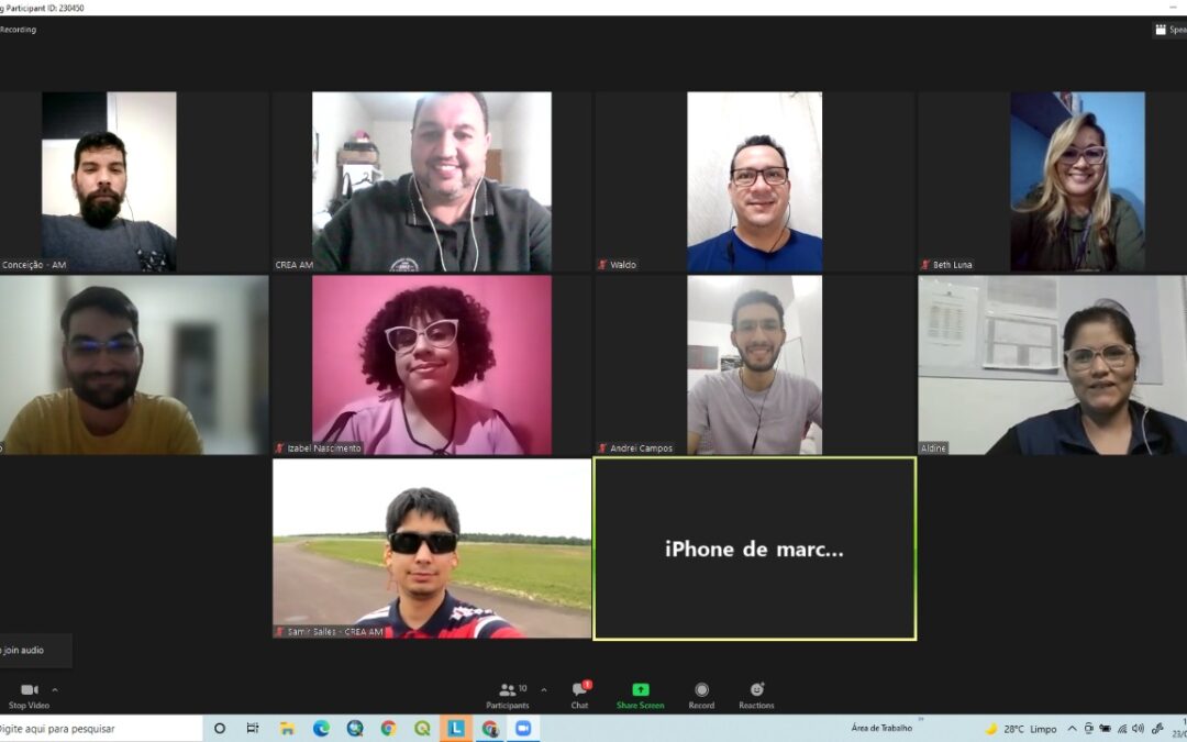 Comissão do CreaJR-AM realiza reunião online com representantes do Crea Amazonas