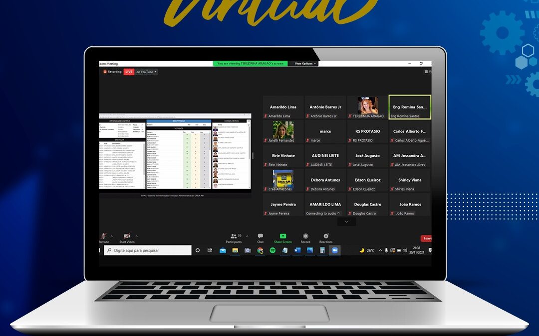 Diretoria do Crea Amazonas realiza 548ª Reunião Ordinária de Plenário de forma virtual