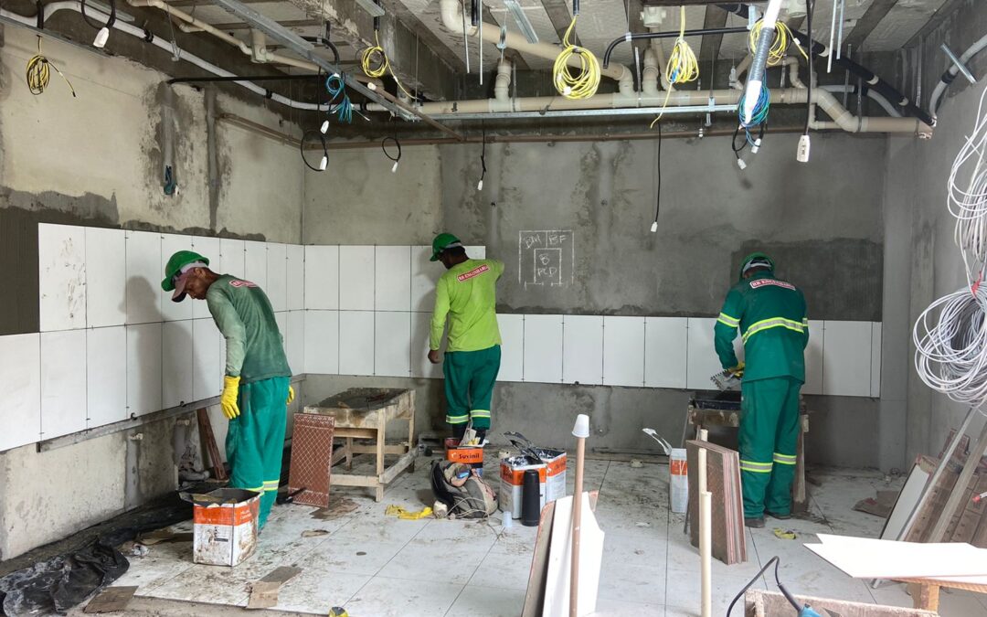 Reforma no prédio Anexo do Crea Amazonas atinge mais de 60% da primeira etapa