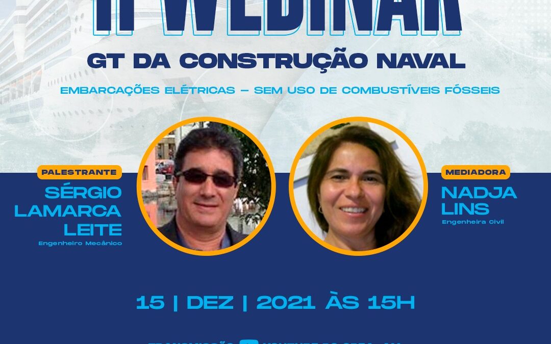 Canal do Crea Amazonas no youtube transmite webinar sobre embarcações elétricas