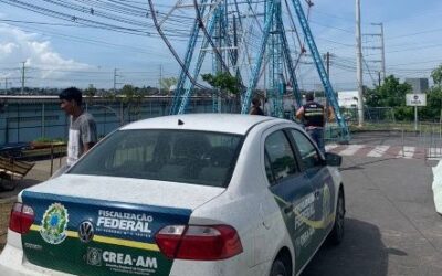 Crea-AM fiscaliza cabine de roda gigante que cedeu no final de semana