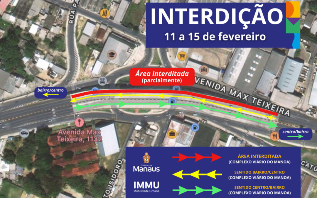 Viaduto do Manoa terá uma pista interditada para tapar buracos neste sábado