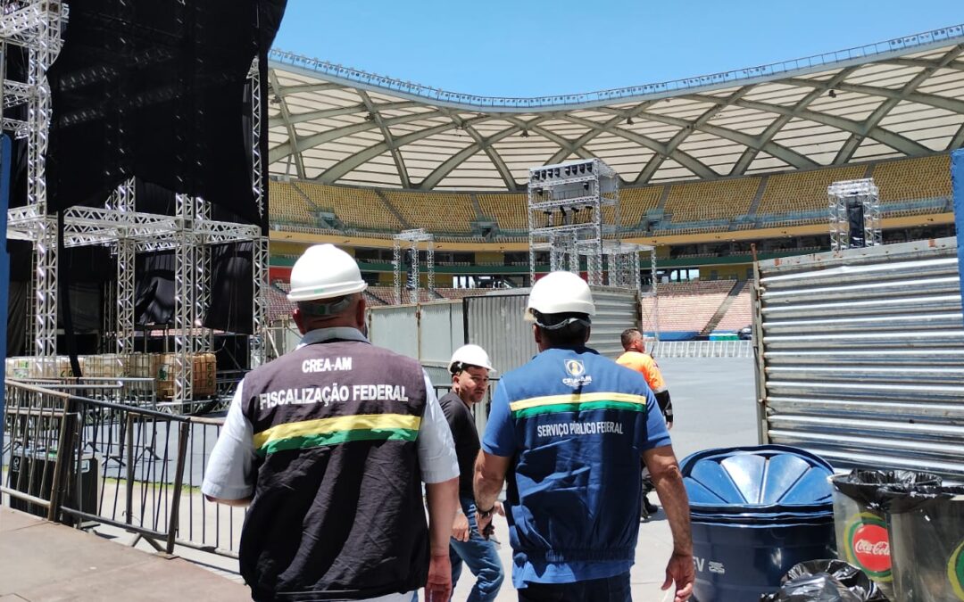 Fiscalização do Crea-AM realiza ações em shows de Rock Internacional em Manaus