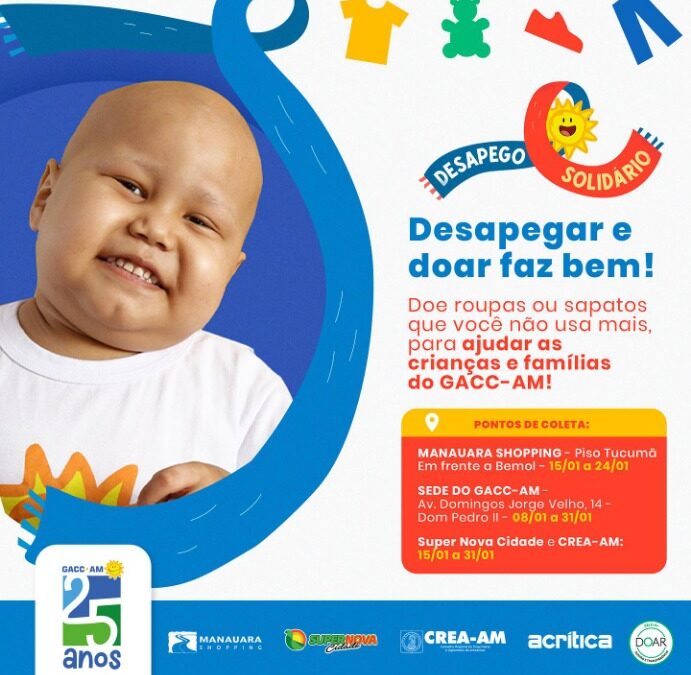 Engenharia Solidária: Crea-AM e GACC-AM iniciam Campanha “Mês do desapego” para crianças com Câncer em Manaus