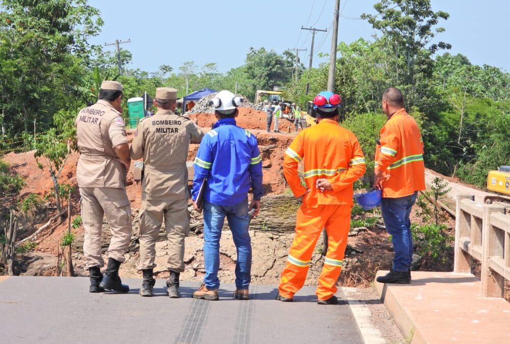 GT da BR-319 acompanha as obras na ponte