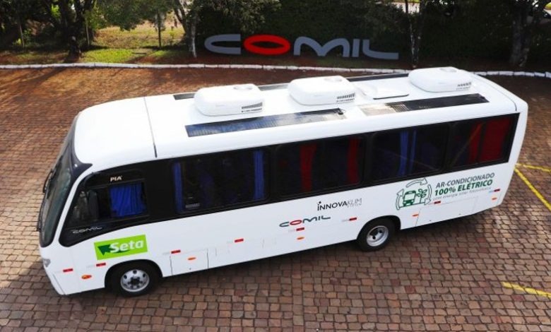 Brasil tem o ônibus com ar-condicionado e sistema de energia solar