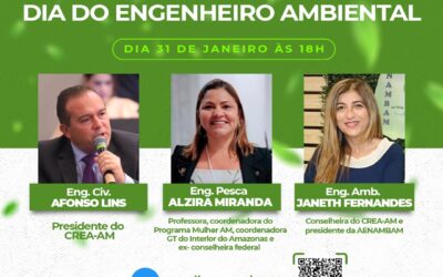 Crea-AM e Aenambam realizam live em alusão ao Dia do Engenheiro Ambiental