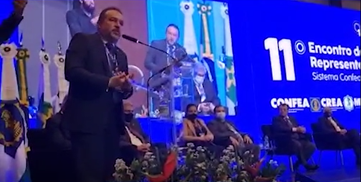 Acompanhe vídeo do presidente do Crea-AM durante cerimônia de abertura do 11º Encontro de Líderes