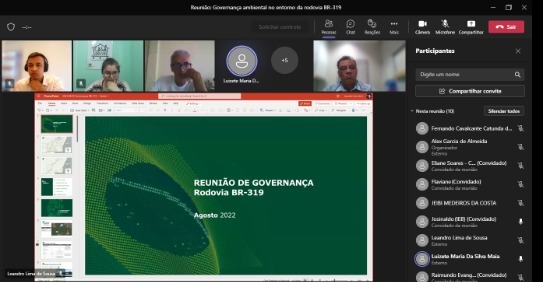 GT BR-319 participa de Reunião de Governança