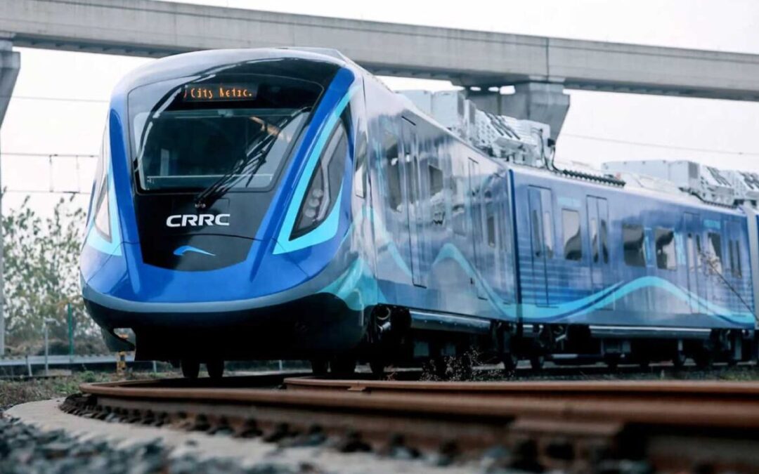 Trem urbano de alta velocidade e movido a hidrogênio é apresentado na China