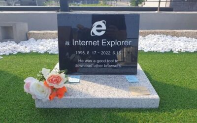 Internet Explorer “morre” e ganha lápide de verdade