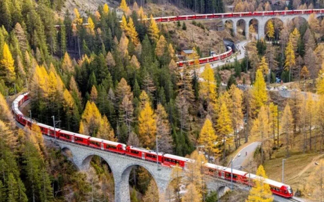 Suíça quebra recorde mundial com trem de 1.906m de comprimento