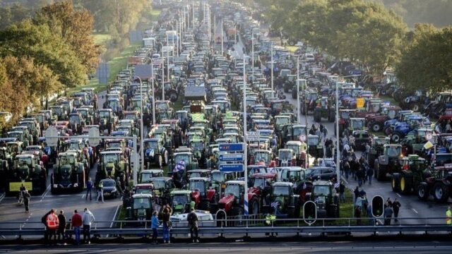 Produtores europeus fazem protesto contra redução de emissões