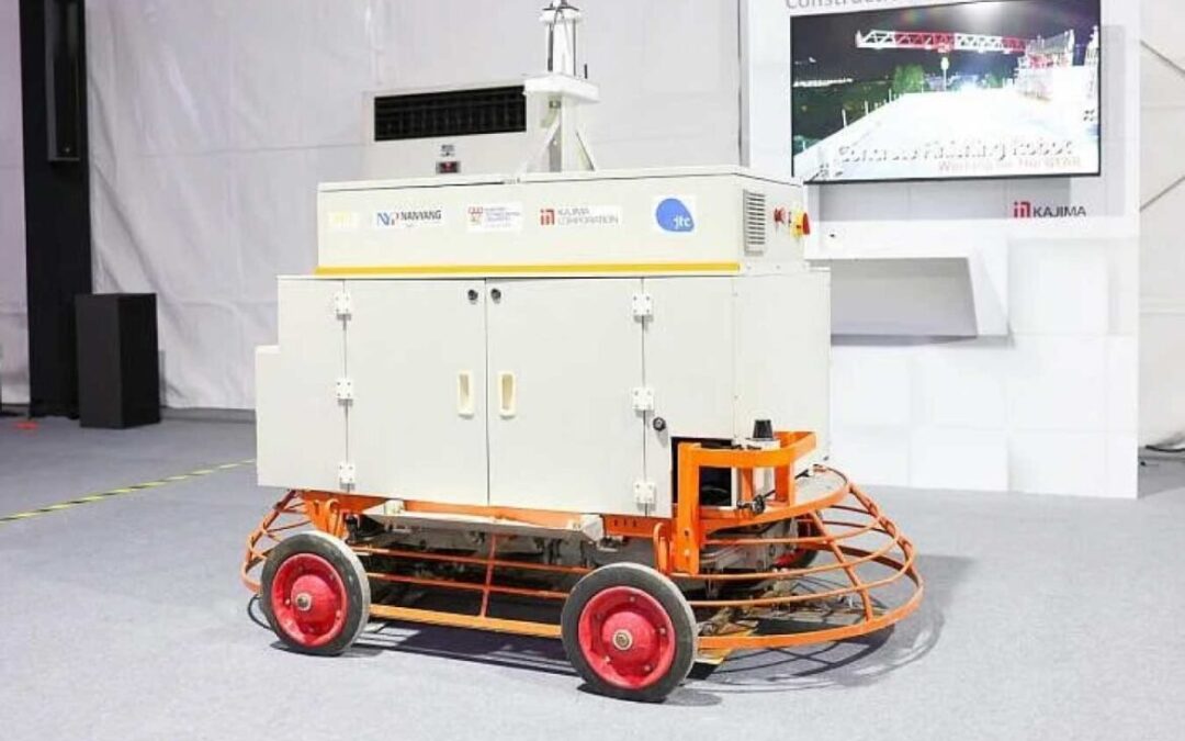 Robô de acabamento de concreto economiza 30% de mão de obra em Singapura