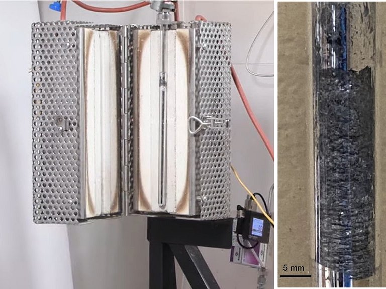 CO2 é convertido instantaneamente em carbono sólido, pronto para reúso