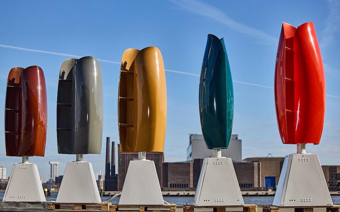 Energia eólica gerada por turbinas em forma de tulipa